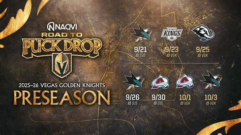 Vegas Golden Knights Announce Game Schedule for 2025-26 Preseason ...