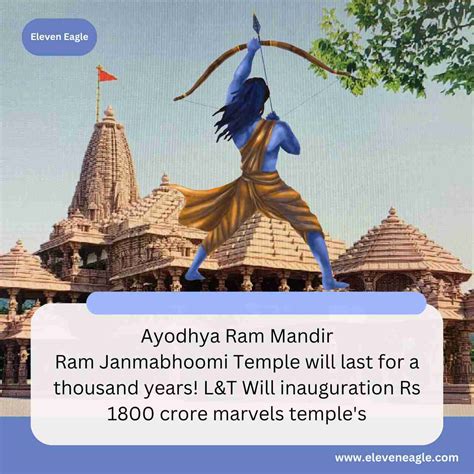 Ayodhya Ram Mandir Ram Janmabhoomi Temple Will Last For A Thousand