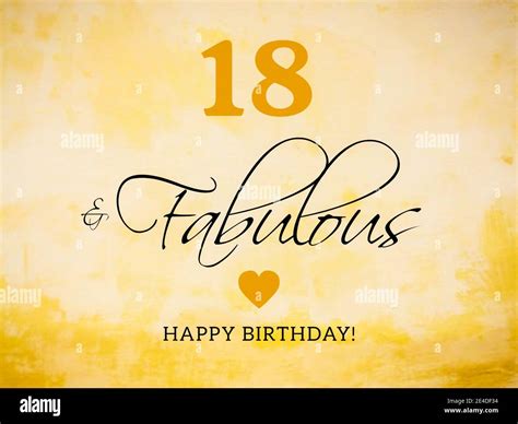 18th Birthday Card Wishes Illustration Stock Photo Alamy