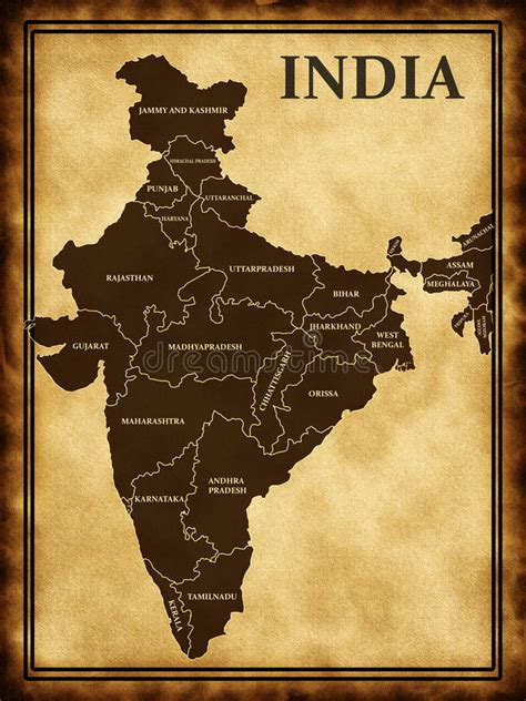 Mapa De India Ilustra O Do Vetor Ilustra O De Deli