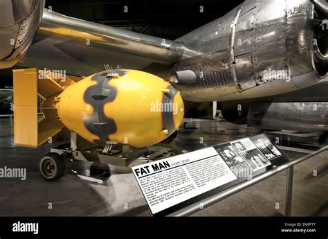 Fat Man Replica Of The First Atomic Bomb One Of The Two Bombs That