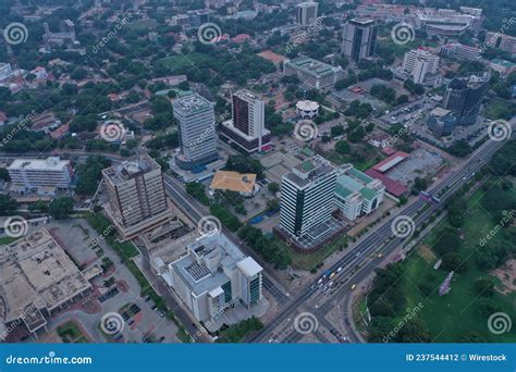 Aerial Shot Of The City Of Accra In Ghana During The Day Editorial