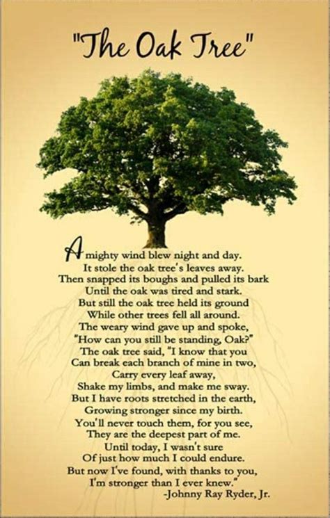 The Oak Tree Poem Religious Wall Art