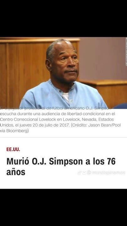 Murió O J Simpson Youtube