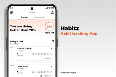 Habit Tracker App Homepage Figma