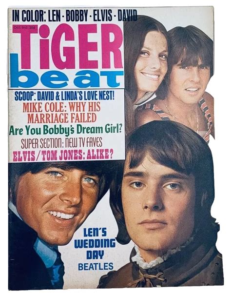 Vtg Tiger Beat Magazine October 1969 Davy Jones Bobby Sherman No Label Ebay