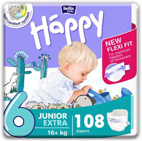 Bella Baby Happy Nappies Size 6 Junior Extra Pack Of 108 Uk