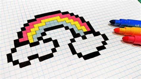 Pixel Art Hecho A Mano C Mo Dibujar Un Arco Iris Pixel Art Graph