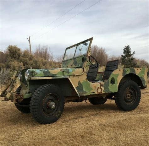 1948 Willys Overland Jeep CJ2A W Original Title Vintage Antique Rare