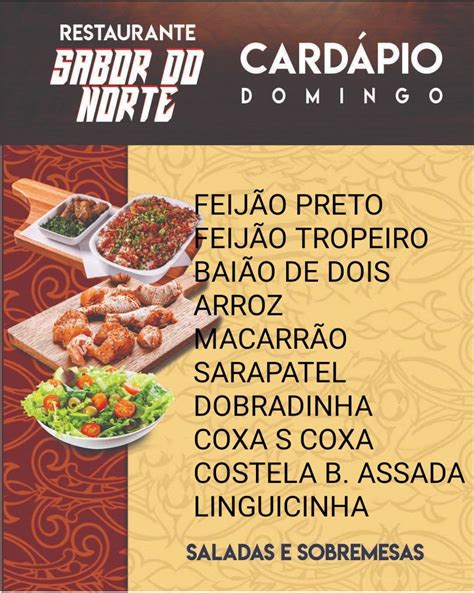 Menu em Restaurante sabor do norte Itajaí