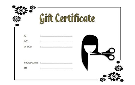 Printable Hair Salon Gift Certificate Template Free Newfreeprintable Net