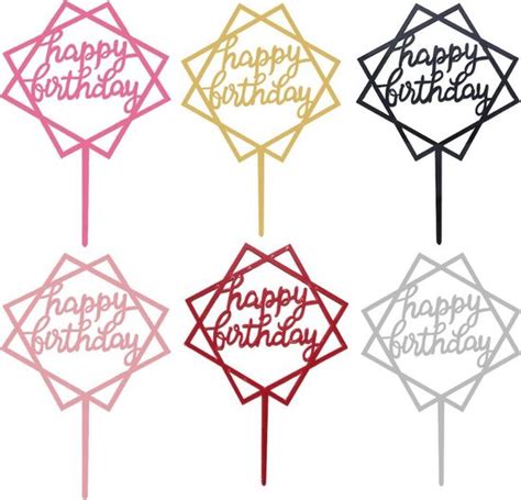 Taarttopper Happy Birthday Taart Decoratie Cake Topper Verjaardag