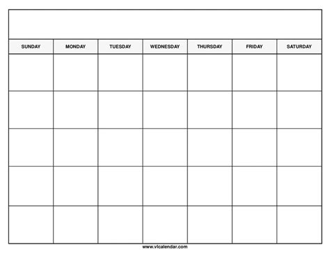 Free Printable Blank Calendar Template Artofit