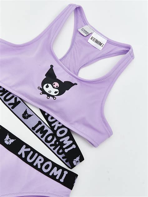 LCW Kids Lila Kuromi Baskılı Uv Korumalı Kız Çocuk Bikini S OA Z KLK LCW