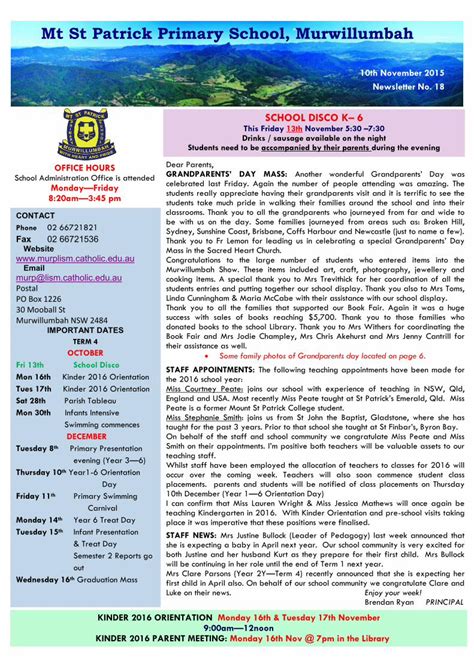 Pdf Mt St Patrick Primary School Murwillumbah 18 10th Novembe · Mt