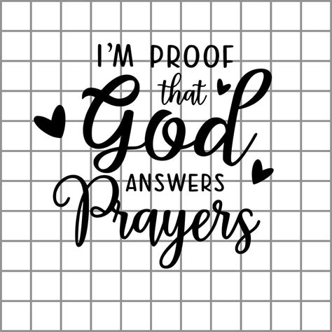 Im Proof That God Answers Prayer Svg Printable File Cricut Download