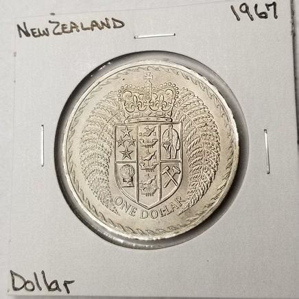 1967 New Zealand 1 Dollar World Coin Decimalization Commemorative For