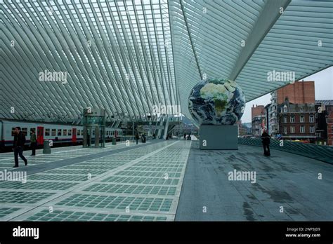 Liège Guillemins modern railway station designed by architect Santiago