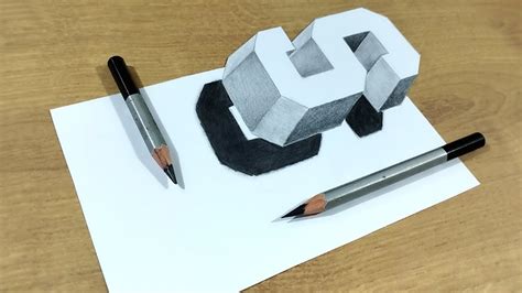 🟢 Dibujos 3d Cómo Dibujar La Letra S Flotante Ilusión óptica 3d Youtube