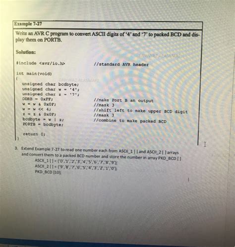 Example 7 27 Write An Avr C Program To Convert Ascii