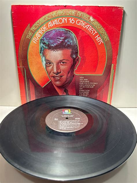 Frankie Avalon 16 Greatest Hits You Are Mine 805 Record 1973 Etsy