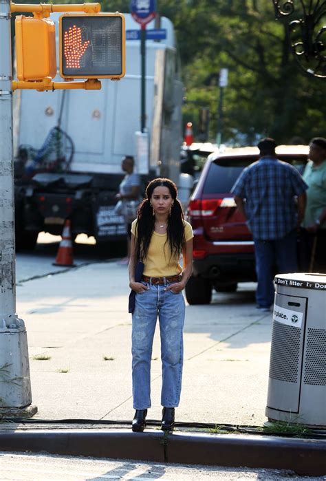 Zoe Kravitz - On set of High Fidelity-13 | GotCeleb