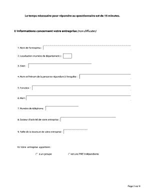 Fillable Online Quimper Cci T L Chargez Le Questionnaire Au Format Pdf