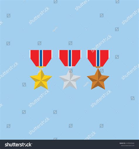 Star Medals Logo Icon Vector Stock Vector Royalty Free 1678503040