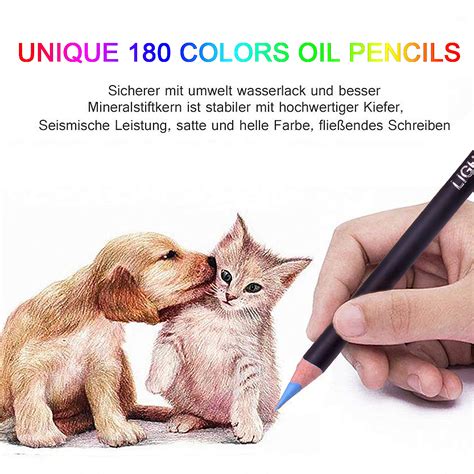 Colored Pencils Professional Set Of 180 Colors Soft Wax Based Cores