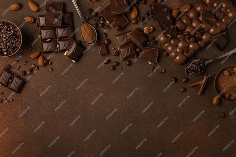 Premium Photo | Chocolate background with chocolate pieces chocolate ...