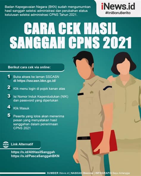 Infografis Cara Cek Hasil Sanggah Cpns 2021