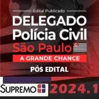 PC SP DELEGADO DE POLÍCIA CIVIL DE SÃO PAULO PÓS EDITAL 2024 Rateio