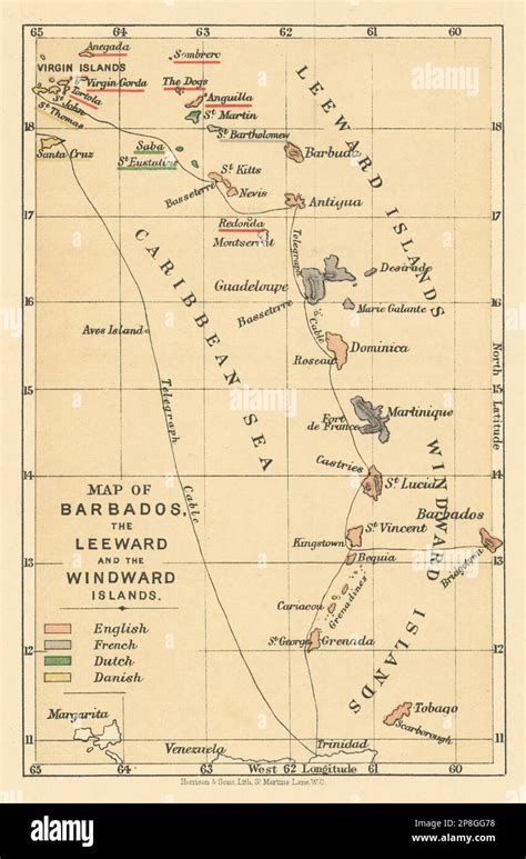 Leeward Islands Map Hi Res Stock Photography And Images Alamy