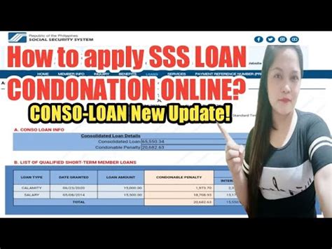 New Update How To Apply SSS LOAN CONDONATION ONLINE SSSS CONSO LOAN