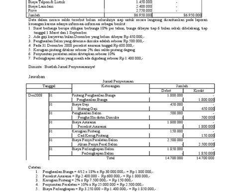 Contoh Soal Dan Penyelesaian Jurnal Umum Perusahaan Jasa Nur S Blog