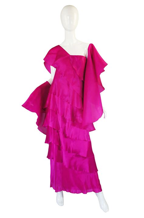 1990s Jackie Rogers Silk Organza Gown Shrimpton Couture