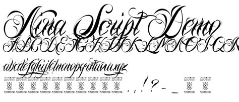 Nina Script Demo Font Script Calligraphy Pickafont