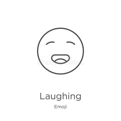 Laughing Icon Vector From Emoji Collection Thin Line Laughing Outline