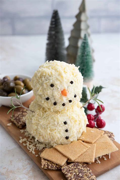 Make Ahead Snowman Cheese Ball