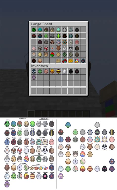 Unique Spawn Eggs Minecraft Texture Pack