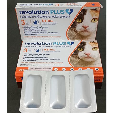 Jual Revolution Plus Orange 1 Tube 05 Ml Cat 25 Kg 5 Kg Obat Cacing