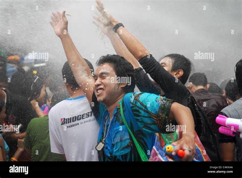 Worlds Biggest Water Fight Songkran Thai New Year Celebration