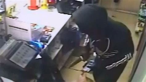 Armed Robber Threatens Shopkeeper With Large Kitchen Knife Itv News