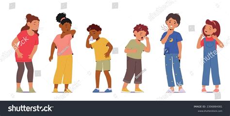 Kid Coughing Cartoon