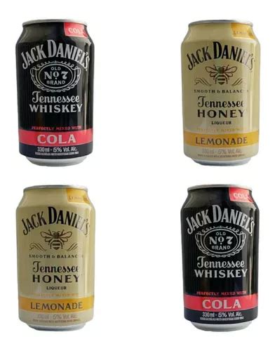 Kit 2 Jack Daniel s Cola Lata 330ml 2 Honey Lemonade 330ml Frete grátis