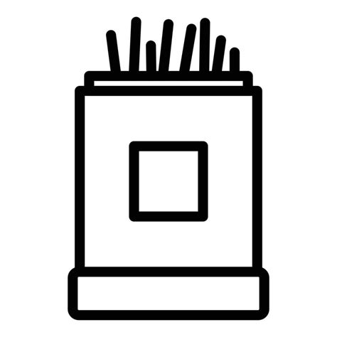 Toothpick Restaurant Box Icon Outline Style 15646202 Vector Art At