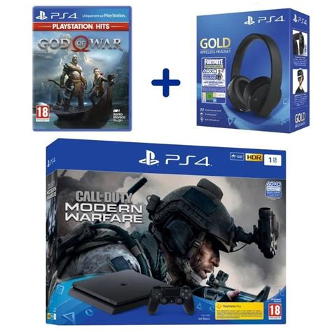 Cdiscount PS4 Slim 1To COD Modern Warfare Casque Sans Fil Sony