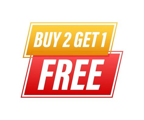 Premium Vector Buy 2 Get 1 Free Sale Tag Banner Design Template