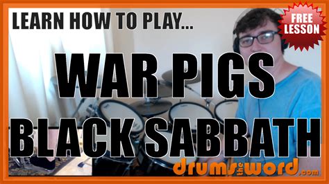 "War Pigs" (Black Sabbath) DRUM SOLO - Free Video Drum Lesson & PDF ...