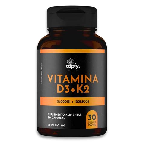 Vitamina D3 K2 Mk7 Vitamina D 2000 Ui K2 120 Mcg Menaquinona Capsulas Sinergicas 500mg